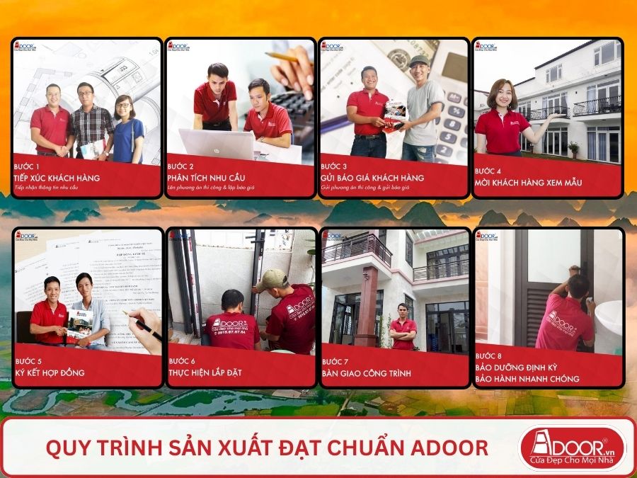 Quy trình Adoor phục vụ khách hàng tại Thái Nguyên