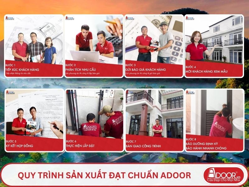 Quy trình Adoor phục vụ khách hàng tại Vinh
