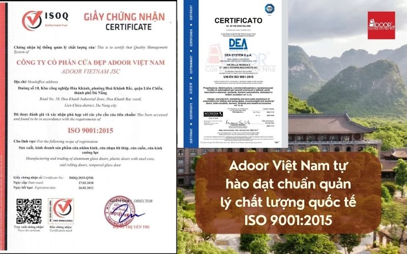 Chứng Nhận Kiểm Định Quốc Tế Đảm Bảo Độ Bền Cho Cửa Nhôm Kính Trượt Quay Hà Nội Từ Adoor
