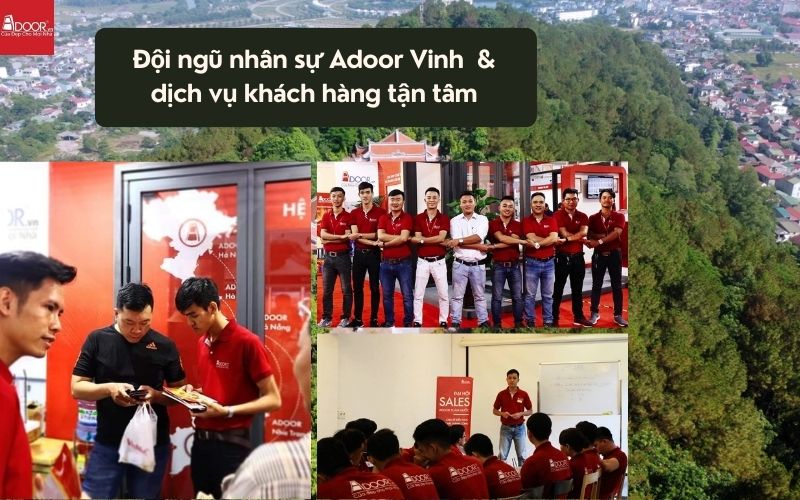 Đội ngũ nhân sự tâm huyết và giải pháp cửa nhôm kính trượt quay Vinh sắc nét từ Adoor