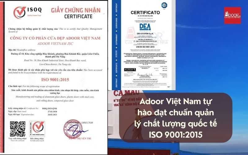 Chứng nhận kiểm định quốc tế – Bảo chứng xứng tầm cho mức giá cửa nhôm Slim Cà Mau
