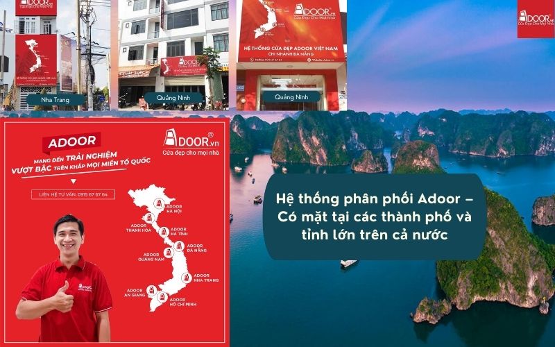 Hệ thống phân phối toàn quốc – Cửa nhôm kính trượt quay Quảng Ninh Adoor phủ sóng khắp miền