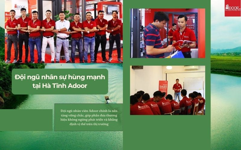 Đội ngũ nhân sự Adoor với cửa nhôm kính trượt quay Hà Tĩnh