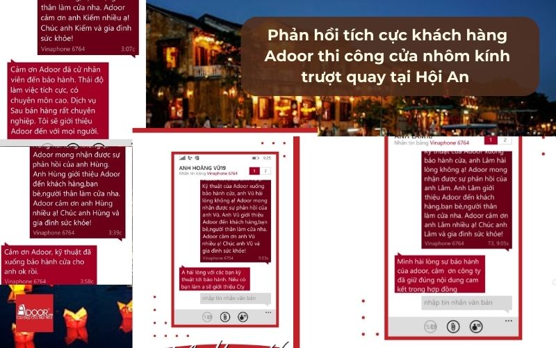 Phản hồi tích cực từ khách hàng sử dụng cửa nhôm trượt quay Hội An