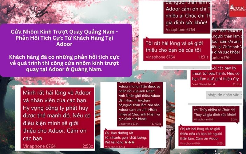 Cửa Nhôm Kính Trượt Quay Quảng Nam - Phản Hồi Tích Cực Từ Khách Hàng Tại Adoor