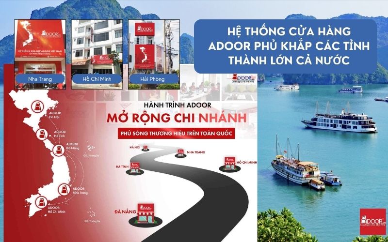 Hệ thống phân phối cửa nhôm kính Slim Hải Phòng Adoor – phủ khắp, phục vụ tận nơi