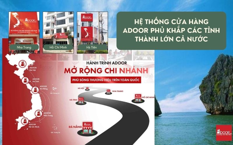 Hệ thống phân phối Adoor cho cửa nhôm kính Slim Hà Tiên: phủ rộng toàn quốc, phục vụ Kiên Giang nhanh “Hà Tiên nhất”