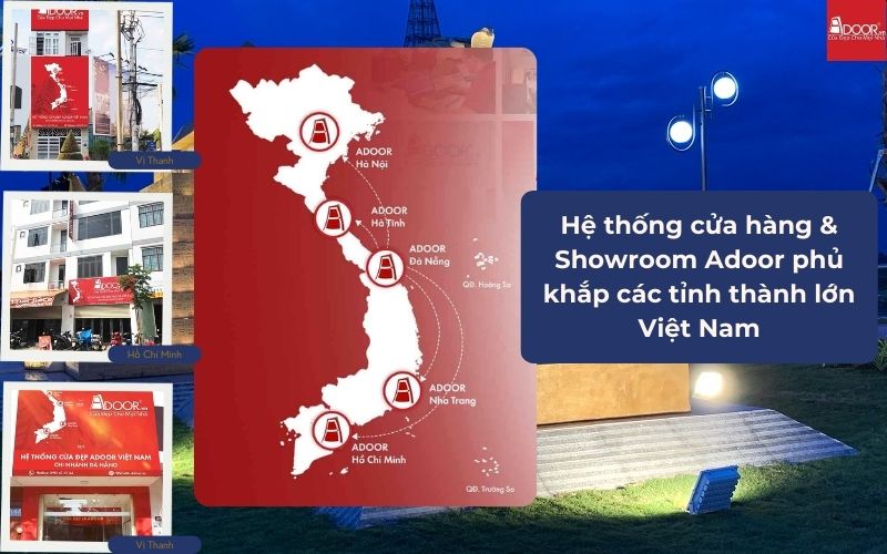 Hệ thống phân phối cửa nhôm kính Slim Vị Thanh Adoor – phủ rộng khắp miền Tây