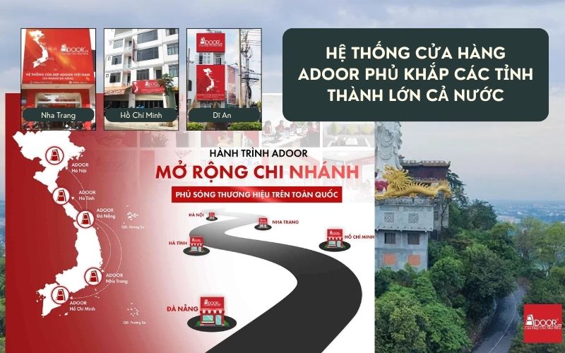 Hệ thống phân phối cửa nhôm kính Slim Dĩ An của Adoor