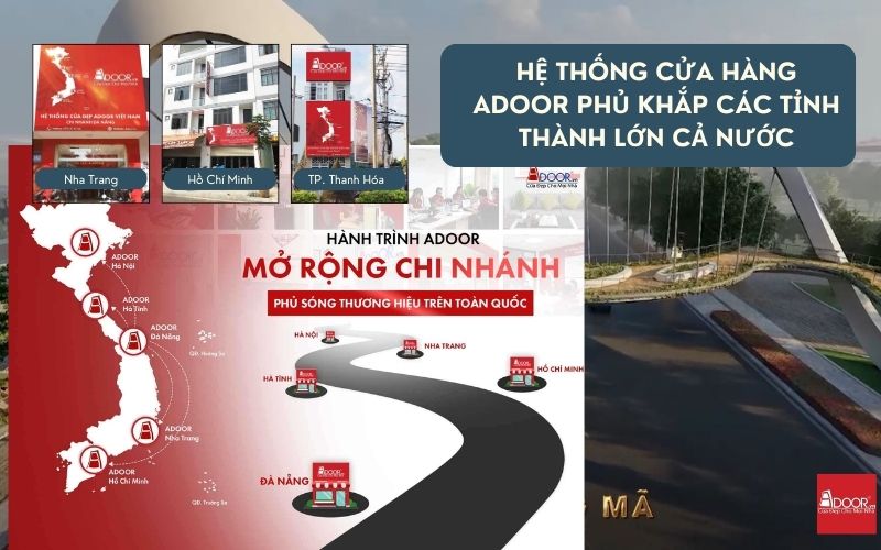 Hệ thống phân phối Adoor – Uy tín cửa nhôm kính Slim TP. Thanh Hóa