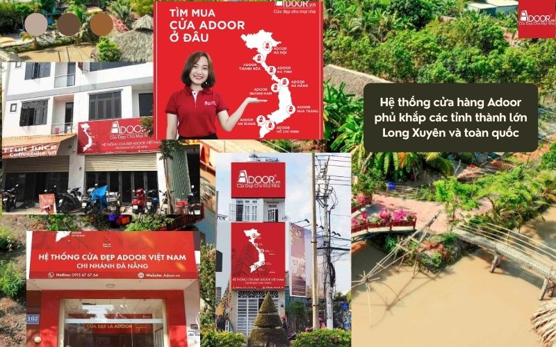 Hệ thống phân phối toàn quốc – Cửa nhôm kính trượt quay Long Xuyên Adoor phủ sóng khắp miền