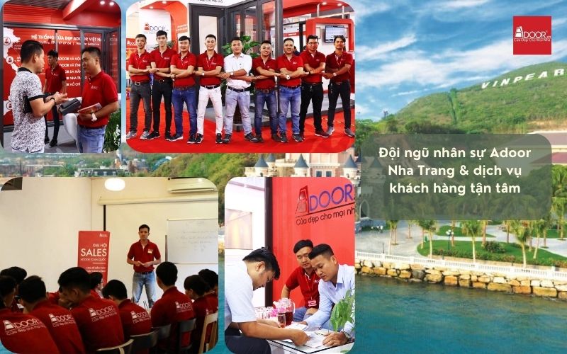 Các kỹ thuật viên Adoor luôn tỉ mỉ trong từng chi tiết lắp đặt, đưa cửa nhôm kính Slim Nha Trang đạt độ tinh tế và vận hành mượt mà nhất.