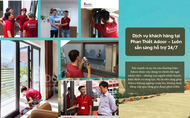 Adoor mang đến sự an tâm tuyệt đối với dịch vụ hậu mãi tận tâm, đảm bảo Cửa Nhôm Kính Trượt Quay Phan Thiết luôn đẹp bền như mới.
