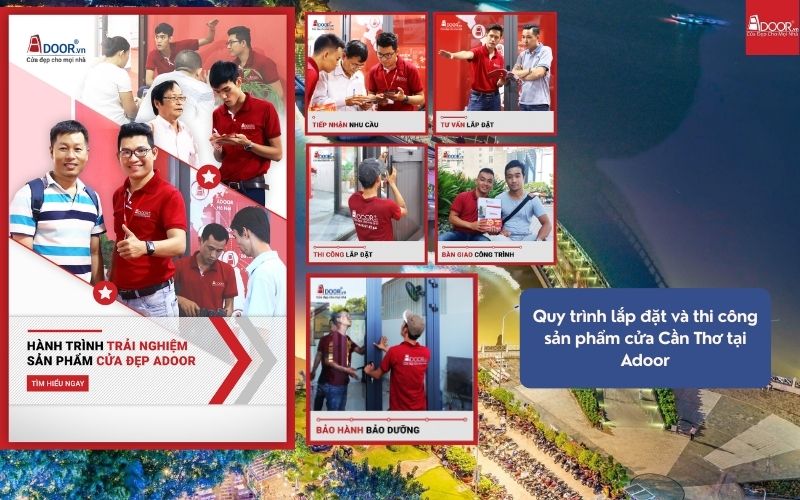 Quy trình sản xuất và lắp đặt cửa nhôm kính Slim Cần Thơ Adoor đạt chuẩn quốc tế