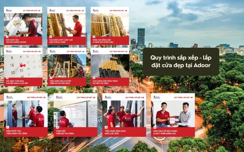 Quy Trình Sản Xuất Và Lắp Đặt Cửa Nhôm Kính Trượt Quay HCM (Hồ Chí Minh - Sài Gòn) Chuẩn Adoor