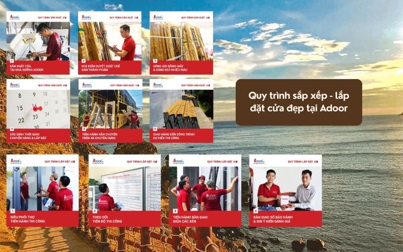 Quy trình phục vụ tận tâm và lắp đặt kỹ thuật cao từ chuyên gia Adoor cho cửa nhôm kính trượt quay Quy Nhơn