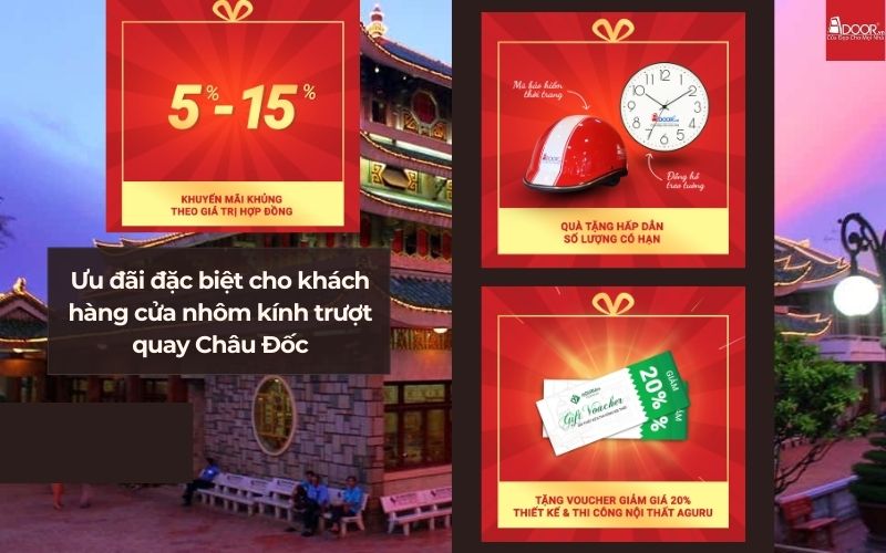 Chính sách ưu đãi & hỗ trợ chi phí – Cửa nhôm kính trượt quay Châu Đốc Adoor
