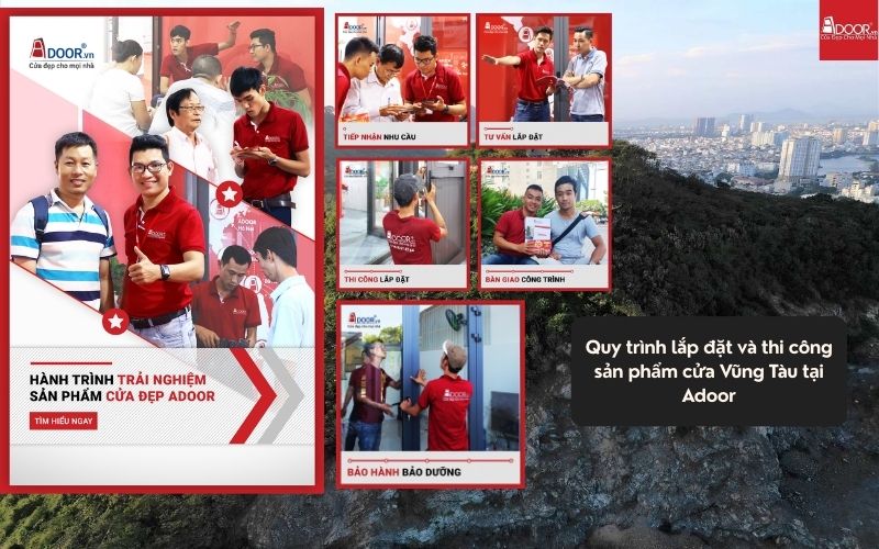 Quy trình sản xuất & lắp đặt – Cửa nhôm kính trượt quay Vũng Tàu Adoor