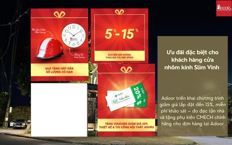 Chiết Khấu Đến 15% – Giá Cửa Nhôm Slim Vinh Càng Rõ, Càng Tiết Kiệm Chiết Khấu Đến 15% – Giá Cửa Nhôm Slim Vinh Càng Rõ, Càng Tiết Kiệm