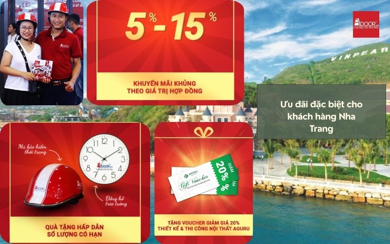 Tận hưởng không gian sống thượng lưu với chương trình ưu đãi đặc quyền từ Adoor dành riêng cho dòng cửa nhôm kính Slim Nha Trang.