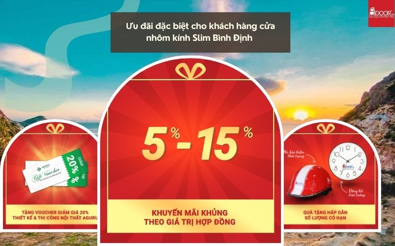 Chiết Khấu Đến 15% – Giá Cửa Nhôm Slim Bình Định Rõ Từng Đồng