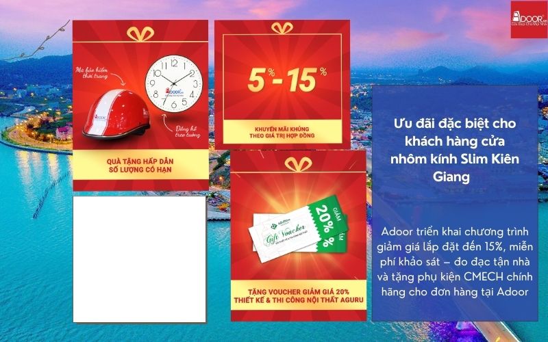 Bùng Nổ Đặc Quyền Từ Adoor: Ưu Đãi "Khủng" Khi Lắp Đặt Cửa Nhôm Kính Slim Kiên Giang
