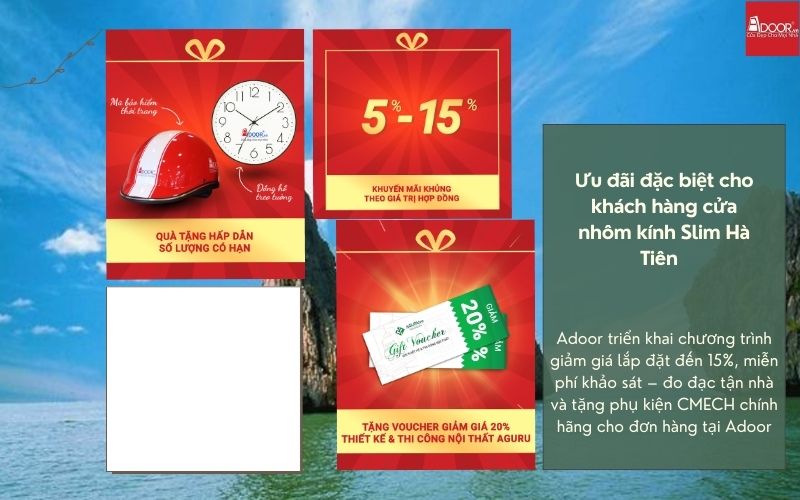 Ưu Đãi Khuyến Mãi Cửa Nhôm Kính Slim Hà Tiên Từ Adoor