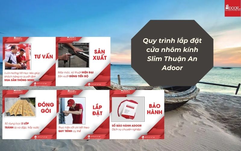 Khám phá quy trình sản xuất và thi công cửa nhôm kính Slim Thuận An "chuẩn không cần chỉnh" từ Adoor