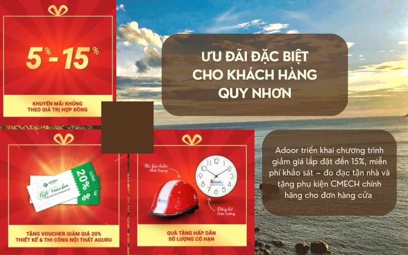 Giải pháp tối ưu ngân sách và ưu đãi "vàng" từ Adoor cho cửa nhôm kính trượt quay Quy Nhơn