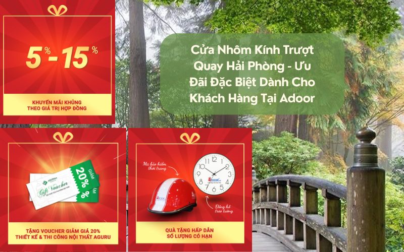 Đón sóng ưu đãi từ Adoor với gói quà tặng phụ kiện thông minh đi kèm khi lắp đặt trọn bộ cửa nhôm kính trượt quay Hải Phòng ngay hôm nay.