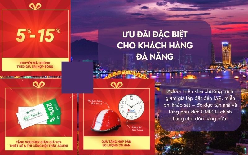 Ưu đãi "khủng" và hỗ trợ chi phí lắp đặt cửa nhôm kính Slim Đà Nẵng tại Adoor Ưu đãi "khủng" và hỗ trợ chi phí lắp đặt cửa nhôm kính Slim Đà Nẵng tại Adoor