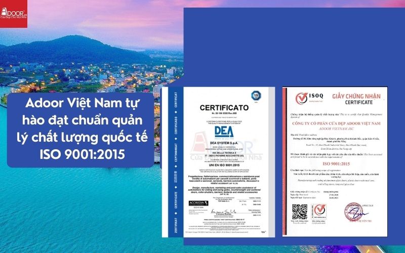 Chứng nhận kiểm định chất lượng quốc tế và tiêu chuẩn ISO 9001:2015