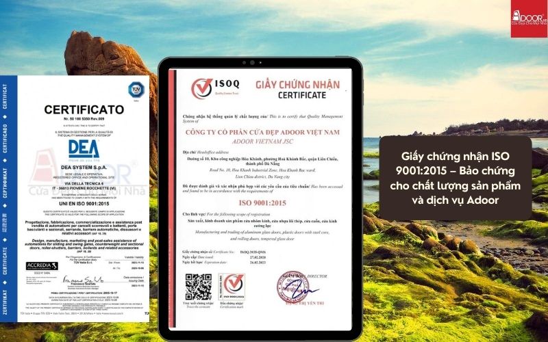 Chứng Nhận Kiểm Định Quốc Tế Đảm Bảo Uy Tín Cửa Nhôm Kính Trượt Quay Bình Thuận