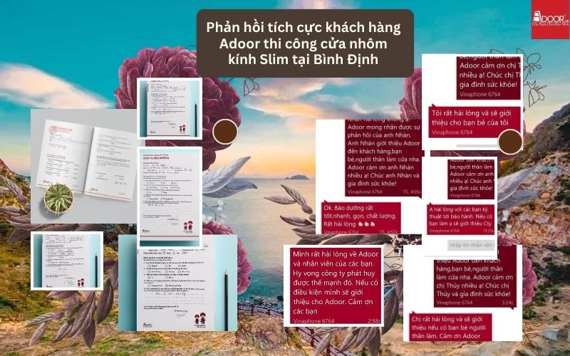 Phản Hồi Tích Cực Từ Khách Hàng Sau Thi Công Cửa Nhôm Slim Bình Định Bởi Adoor