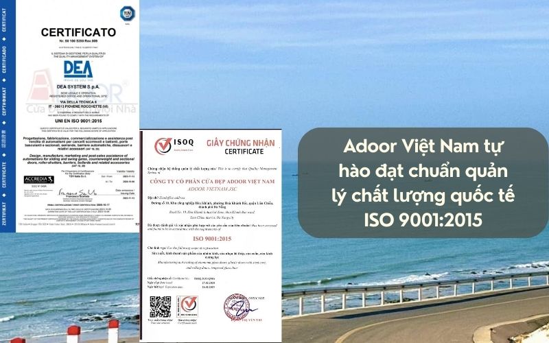Bộ sưu tập chứng nhận quốc tế bảo chứng cho cửa nhôm kính Slim Phan Thiết