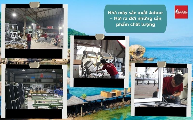 Hệ thống sản xuất cửa nhôm Slim Cam Ranh hiện đại chuẩn quốc tế của Adoor