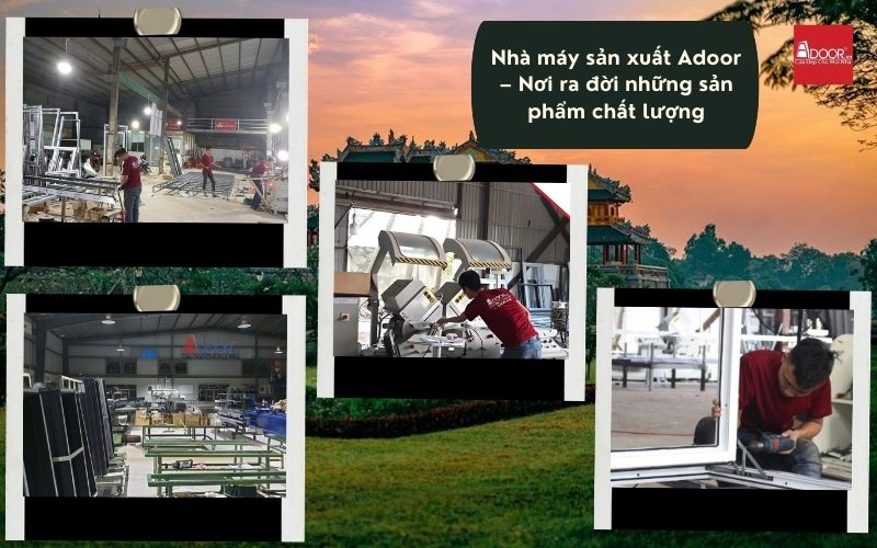 Hệ thống sản xuất hiện đại chuẩn quốc tế – Tối ưu giá Cửa nhôm kính trượt quay Huế