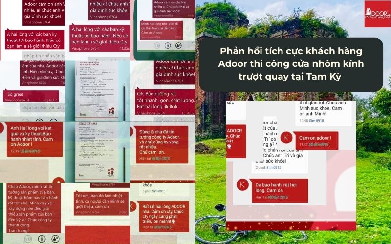Phản hồi thực tế từ khách hàng về cửa nhôm kính trượt quay Tam Kỳ