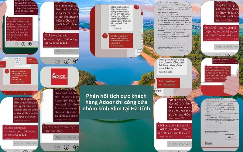 Phản hồi tích cực từ khách hàng về cửa nhôm Slim Hà Tĩnh Adoor