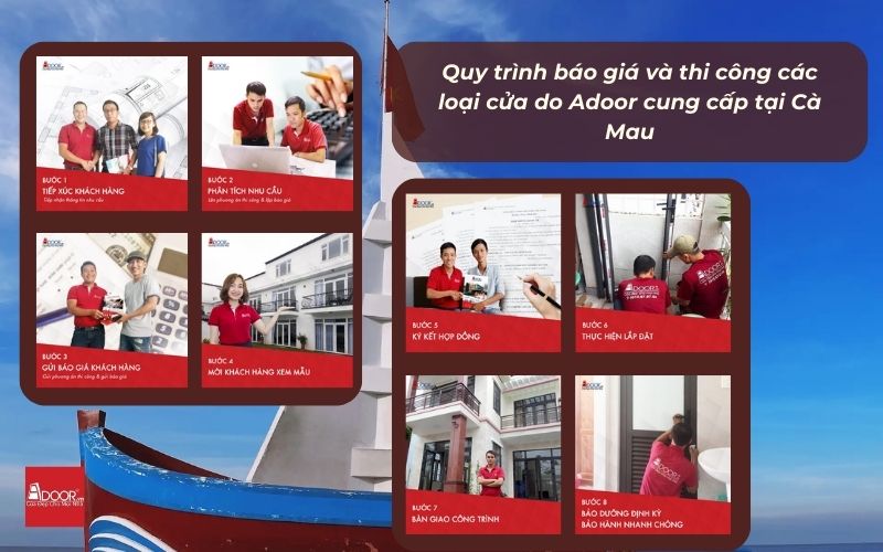Quy trình Adoor sản xuất và lắp đặt cửa nhôm kính Slim Cà Mau: chuẩn chỉnh “Cà Mau nhất” từ báo giá đến bàn giao