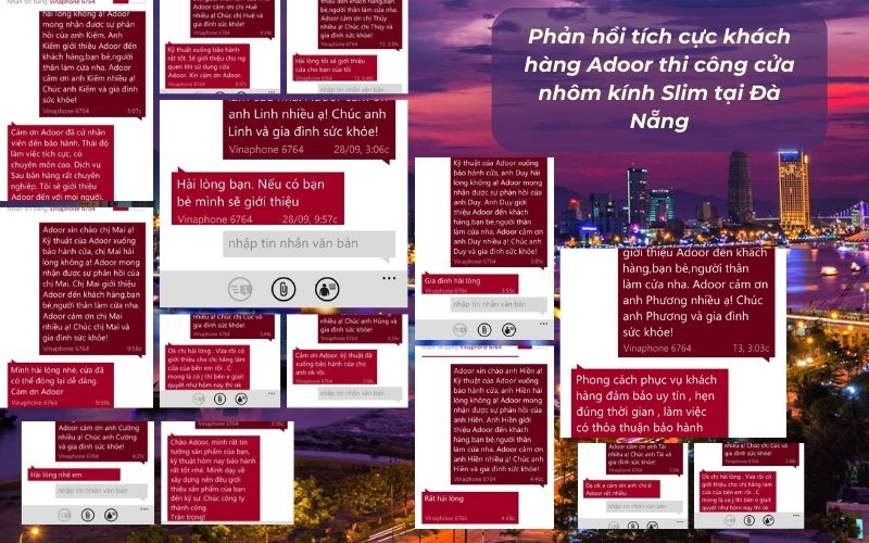 Phản hồi tích cực khách hàng Adoor thi công cửa nhôm kính Slim tại Đà Nẵng Phản hồi tích cực khách hàng Adoor thi công cửa nhôm kính Slim tại Đà Nẵng