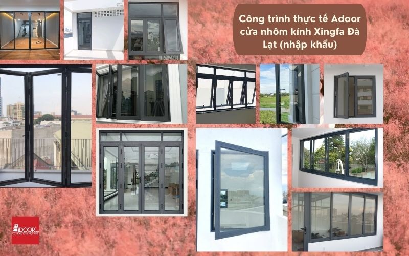 Adoor vừa tô điểm thêm vẻ đẹp cho căn biệt thự giữa rừng thông bằng hệ thống cửa nhôm kính Xingfa Đà Lạt (nhập khẩu) vô cùng sang trọng.
