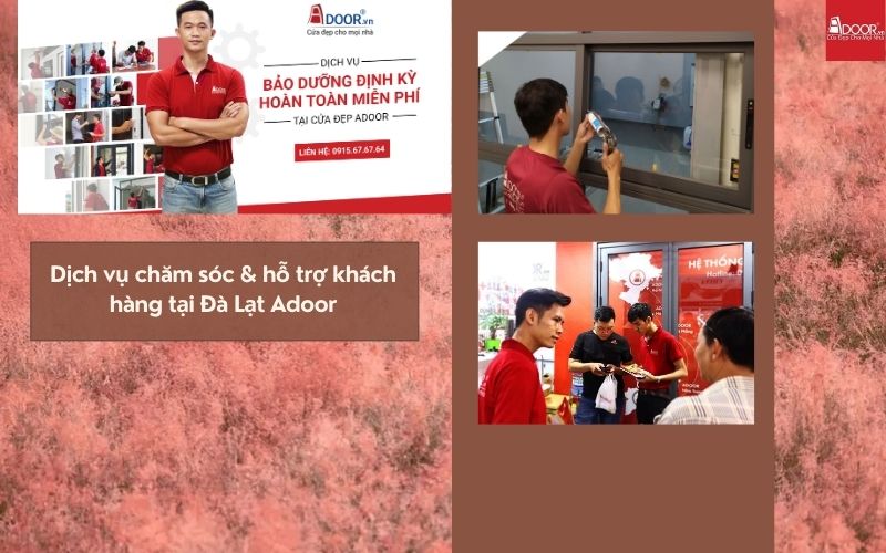 Adoor luôn có mặt kịp thời để bảo trì tận nơi, đảm bảo hệ thống cửa nhôm kính Xingfa Đà Lạt (nhập khẩu) luôn vận hành mượt mà qua các mùa sương.