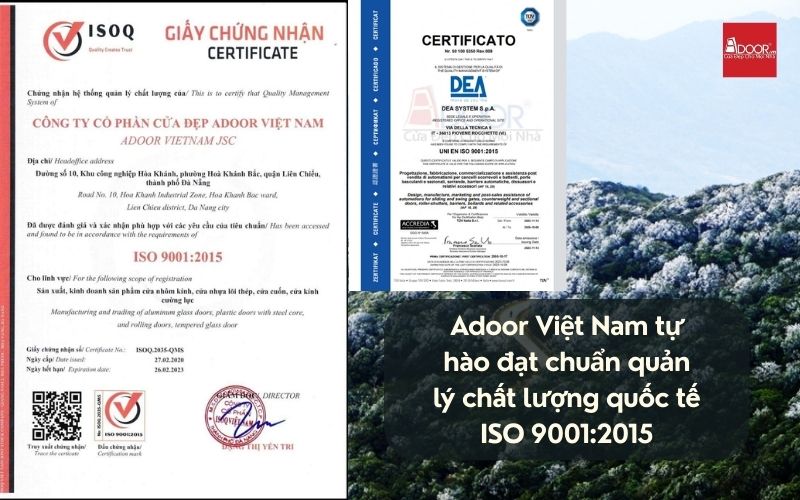 Với quy trình đạt chuẩn ISO 9001:2015, Adoor cam kết mỗi bộ cửa nhôm kính Xingfa Cao Bằng (nhập khẩu) đều sở hữu chất lượng kỹ thuật hoàn hảo nhất.