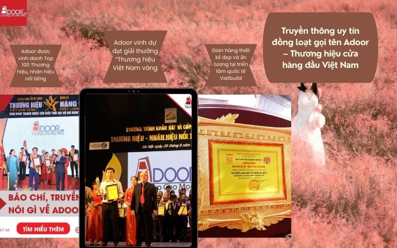 Với các giải thưởng danh giá về chất lượng, Adoor tự hào là đơn vị cung ứng cửa nhôm kính Xingfa Đà Lạt (nhập khẩu) được báo giới đánh giá cao nhấ