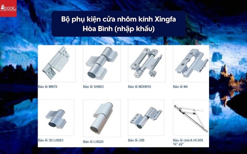 Bộ phụ kiện cửa nhôm kính Xingfa Hòa Bình (nhập khẩu) 01