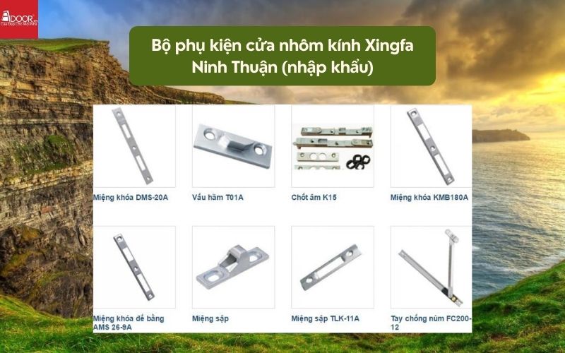 Bộ phụ kiện cửa nhôm kính Xingfa Ninh Thuận (nhập khẩu) 02