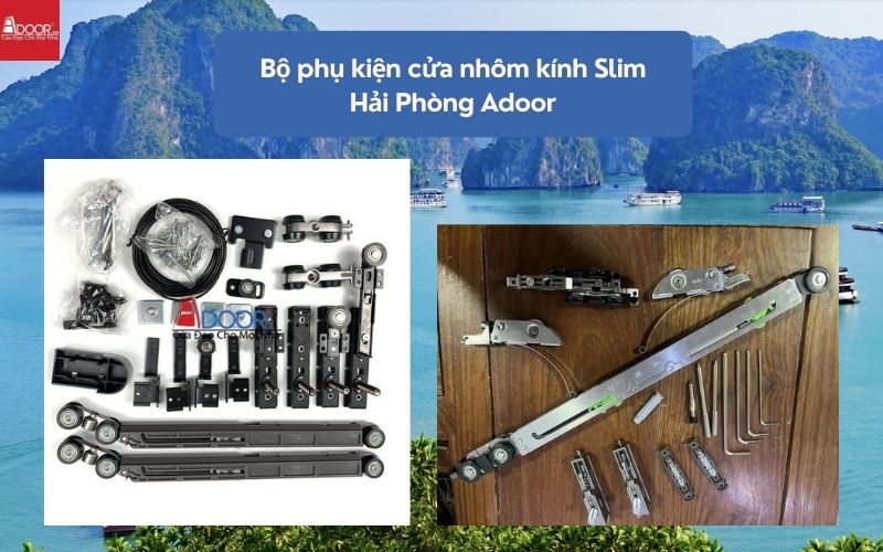 Bộ phụ kiện cửa nhôm kính Slim Hải Phòng Adoor 02