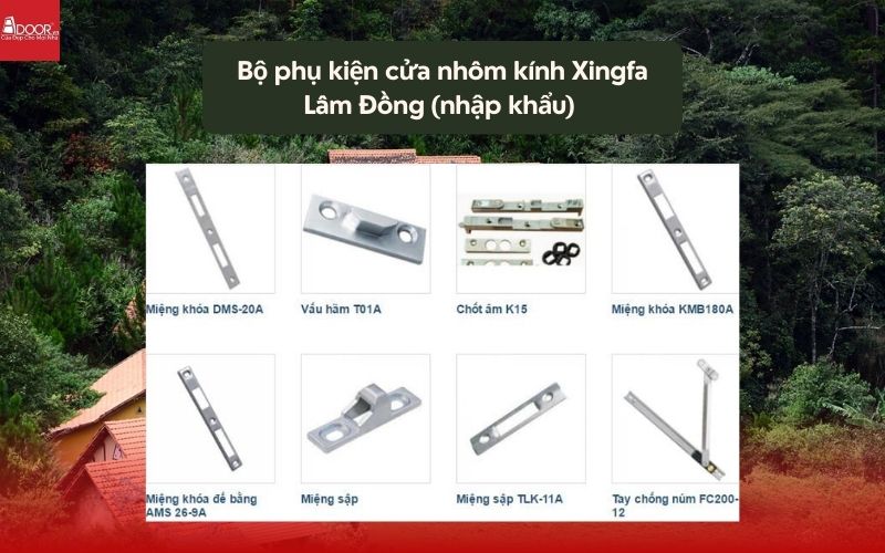 Bộ phụ kiện cửa nhôm kính Xingfa Lâm Đồng (nhập khẩu) 02