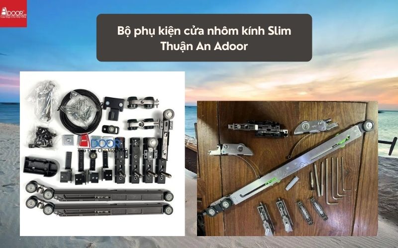Bộ phụ kiện cửa nhôm kính Slim Thuận An Adoor 02